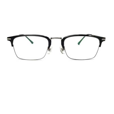 China Top Selling Fashionable Half Rim Metal Optical Frame Fashion Ultem Glasses for sale