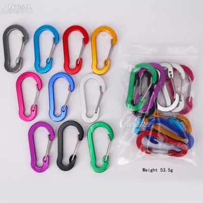 China 10pcs Aluminum Alloy 5#Gourd Wire Carabiner Hooks for sale