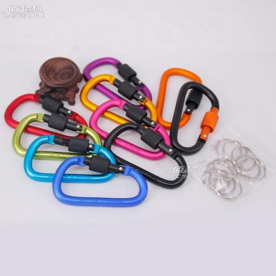 China Baichaoli 11pcs Aluminum Alloy Outdoor Combined Snap Lock Carabiner Hooks And 8#D Nut Key Rings for sale