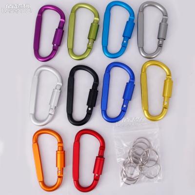 China Baichaoli 11pcs aluminum alloy combinated safe 8#D nut circle and lock carabiner hooks for sale