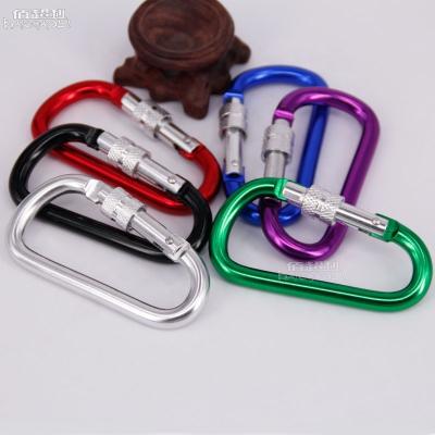 China Lightweight Baichao 8 D Locking Spring Clip Carabiner Spring Hooks for sale