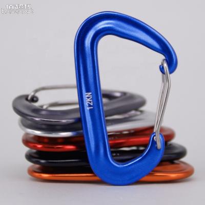 China Durable outdoor 7075 steel wire baichao 8#D carabiner 12KN aluminum hook can be used for hammock or yoga etc. for sale