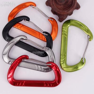 China Lightweight 7075 Aviation Aluminum Alloy Carabiner Climbing Safety Hooks for sale