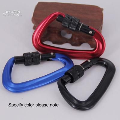 China Durable 7075 Aviation Aluminum Locking Carabiner Climbing Hooks for sale