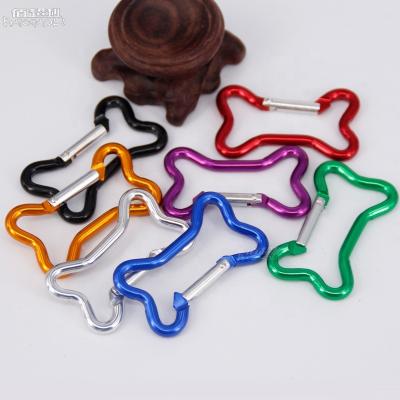 China Heavy Industry Dog Bone Shaped Aluminum Alloy Spring Hook For Carabiner for sale