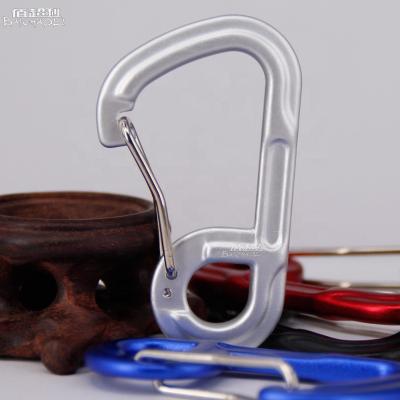 China Baichao 6# Aluminum Alloy Lightweight Steel Wire Spring Carabiner Snap Hooks for sale