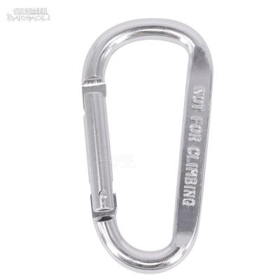 China High Quality Baichaoli Type 8# Silver D Press Aluminum Alloy Spring Hook Spring Hook Key Chains Flat Multifunctional Tools Carabiner for sale