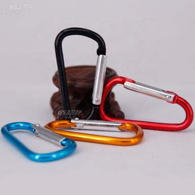 China Retail Industry 6 D Aluminum Alloy Carabiner Outdoor Snap Hooks for sale