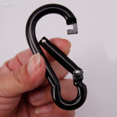 China Heavy Industry Baichaoli 8# Squash Rivet Aluminum Alloy Carabiner Double Snap Hooks for sale