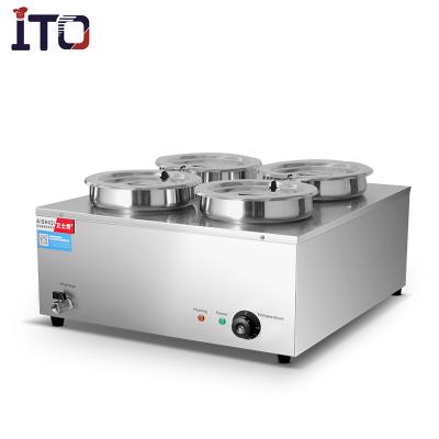 China Bain Marie Electric Soup ASQ 44 With Four Tanks For Hotel Restaurant/School/Hospital Stainless Steel Worktop for sale