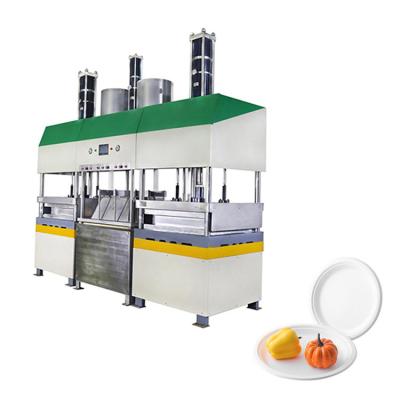 China Factory Semi Automatic Sugarcane Bagasse Pulp Cast Disposable Tableware Paper Plate Cup Lunch Box Making Machine Production Line for sale