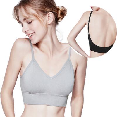 China Full Cup Bra U-back Women Underwear Free Backless Bralette One Piece Wire Free Bralette for sale