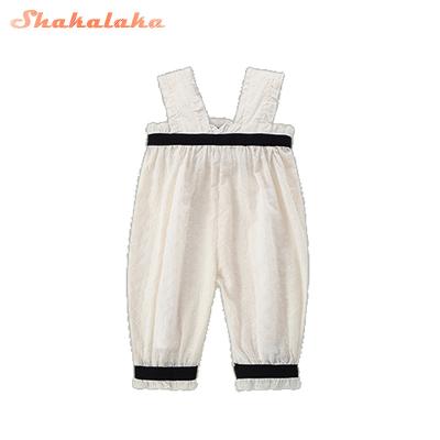 China Polyester/Cotton Girls Summer Kids Fashion Western Style Embroidered One Piece Overalls for sale