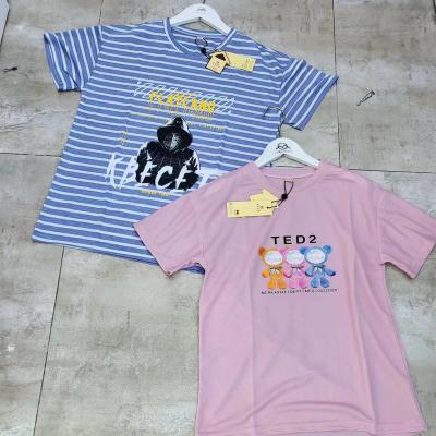 China Breathable clear final 2022 summer new trending children's bulk cheap clothing low price running casual T-shirt wholesale for sale