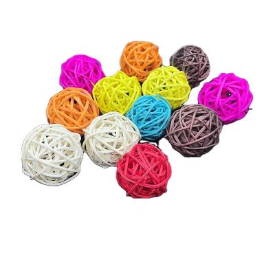 China Rattan natural color handmade rattan ball for christmas decoration for sale