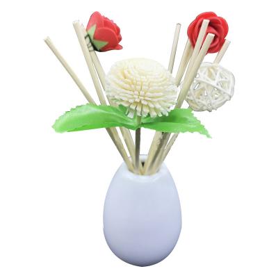 China Eco-Friendly Wooden Bunga Flower Sola Decorative Artificial Sola Wood Flower Diffuser Bulk for sale