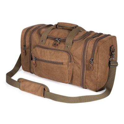 China Canvas Canvas Duffel Bag For Travel 50L Duffel Weekend Overnight Bag for sale