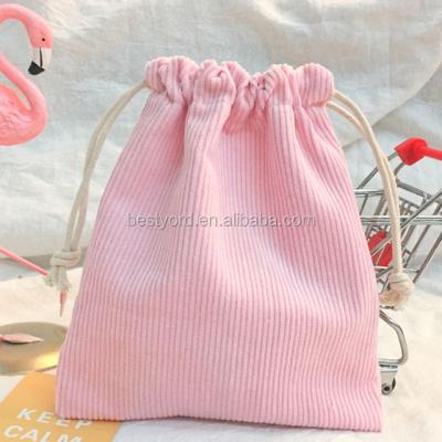 China 2018 Eco - Friendly New Reuse Corduroy Or Canvas Drawstring Bag for sale