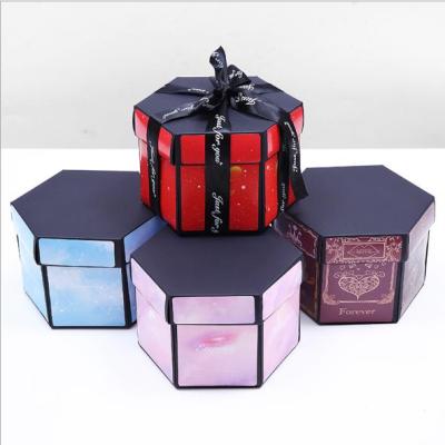 China Explosion box customized various color and logo printed surprise love box diy explosion explosion box for sale