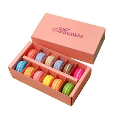 China Hot Stamping Chocolate Food Gift Boxes Sweet Macaroon 12pcs Packing Box Sweet Food Box for sale