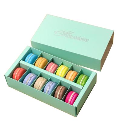 China Wholesale production of low minimum order macaron 6/12pieces cookie box paper chocolate sweet food gift box for sale