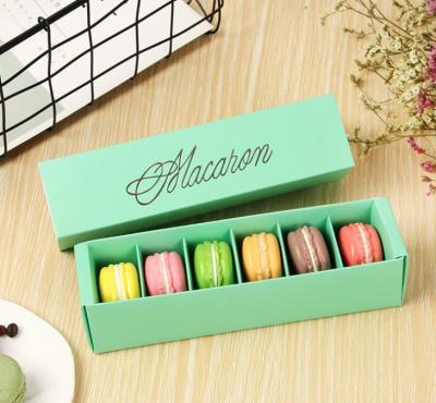 China Chocolate Food Sweet Gift Box Hot Stamping Judge 6 and 12pcs Cake Chocolate Food Sweet Macarons Gift Box Baking Gift Box for sale