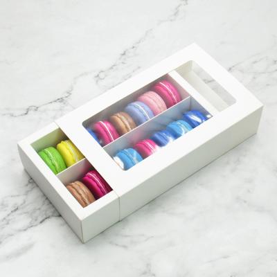 China Hot Stamping Sweet Chocolate Food Gift Box Cake Chocolate Food Macaroon Gift Box for sale