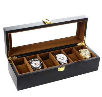 China Classic Luxury Watch Box Design Wooden Watch Display 6pcs Watch Box for sale