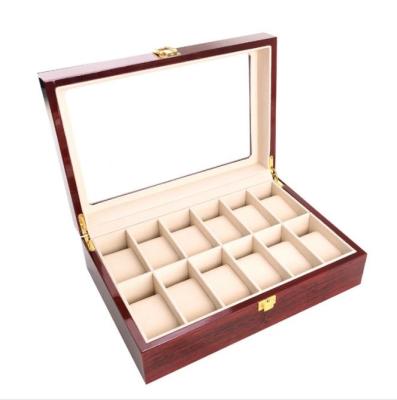 China Classic Luxury Watch Box Design Wooden Watch Display 12pcs Watch Box for sale