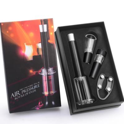 China 2021 Air Pressure New Arrivals Amazon Air Pressure Wine Opener Gift Set With Color Box for sale