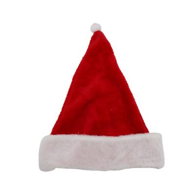 China Christmas Decro Factory Direct Plush Santa Claus Christmas Hat Decoration Christmas Party Supplies Traditional Red Christmas Hat for sale