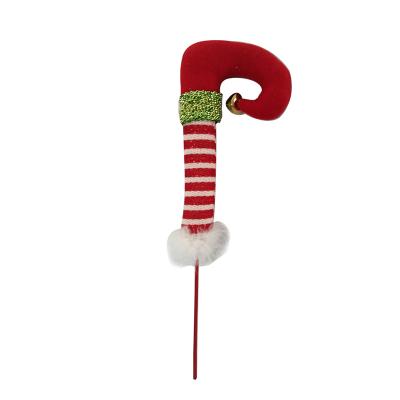 China Felf Holiday Handmade Christmas Picks Christmas Elf Santa Claus Decorations Christmas Elf Leg Tree Decoration for sale