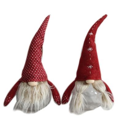 China Christmas Red Hat Long Beard Xmas Cloth Doll Santa Felt Gnome for sale