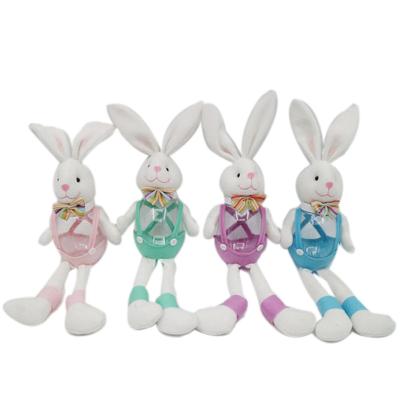 China Festival Decoration Hot Sale Easter Rabbit Candy Jar Easter Candy Storage Felt Plastic Cookie Jar For Kids for sale