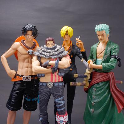 China PVC Figure One Pirate King Sailing Lufei Ultra Hand Fire Boxing Esca Two Sanji Solon Gift Ornaments for sale