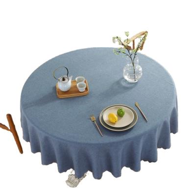 China Customized Round Table Cloth Polyester Waterproof Washable Tablecloth For Dining Table Kitchen And Outdoor Waterproof for sale