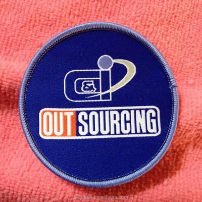 China Sustainable High Quality Brand Clothing Badge , Fabric Woven Badge For Garment for sale