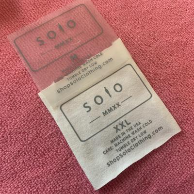 China Sustainable Custom Plastisol Heat Transfer Label , Heat Transfer Wash Logo For Underwear for sale