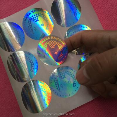 China Round Decorative Sticker Vinyl Hologram Sticker, 3D Security Hologram Label For Apparel for sale