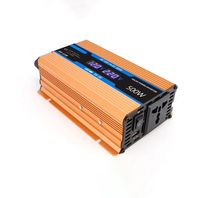 China 12v 24v 48v 220v to home 500w 500 watt 3000w 3kw vehicle power inverter car inverter with LCD digital display 22.0cm*10.0cm*14.7cm for sale