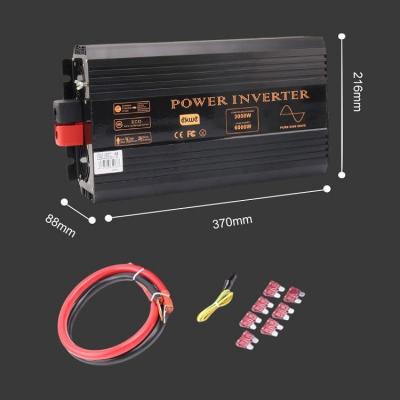 China Wholesale Trade Germany 600w 24v 48v Dc12v Home to 220vac Pure Sine Wave Car Power Inverter Charger with Fan HWDY-319 for sale