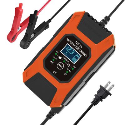 China Support Charging 2022 12V 7A Motorcycle Small GEL Quick Auto Portable AGM Mode Optional Fully Automatic Battery Charger for sale