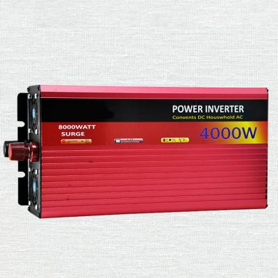 China Factory Sale 12v dc to 220v ac 220v 4000w portable solar power inverter vehicle power inverter 33*15*7cm Houswhold for sale