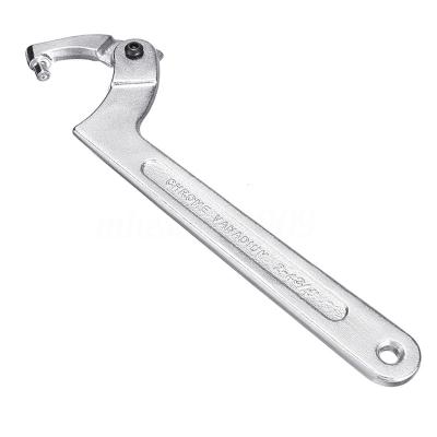 China Tool Steel Adjustable 7 Inch Pin Round Head Wrench C Hook Wrench C Shape Wrench Chrome Vanadium Tool DIY Tool Motorcycle for sale