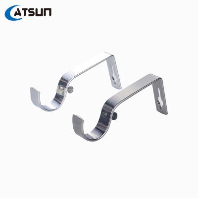 China Durable Hardware Accessories Ceiling Or Wall Mounted Iron Aluminum Alloy Window Curtain Rod Holder Curtain Bracket for sale