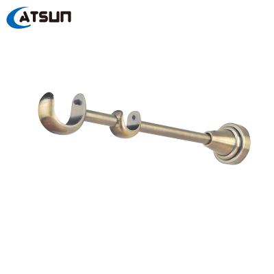 China Durable High Quality Custom Wholesale Single Side Tube Metal Curtain Rod Double Beam Bracket for sale