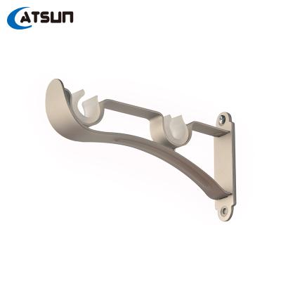 中国 Durable factory supplier direct bar wall ceiling mounted aluminum iron metal curtain rod wall bracket shelf set 販売のため