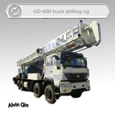 China 600 meters depth Truck mounted core drilling machine for mineral exploration for sale