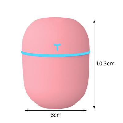 China Color Changing LED Light 220ML USB Desktop Air Humidifier With Soft Aroma Diffuser Night Light Car H2O Continuous/Intermittent Spray Home Humidifier for sale