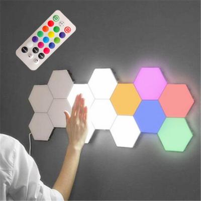 China 2022 Modern Home Decor Quantum Led Honeycomb Hexagon Lamps Touch Modular Lamp Sensitive Modern Lighting for sale